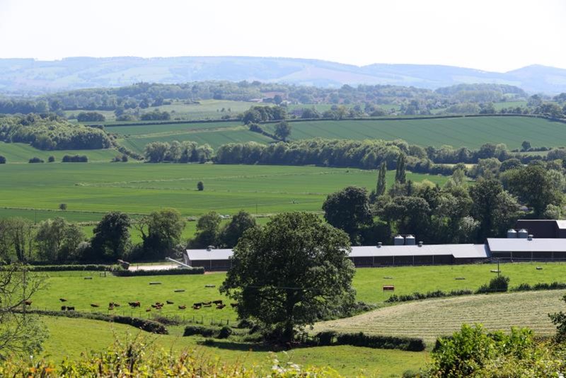 Mixed farming landscape Herefordshire