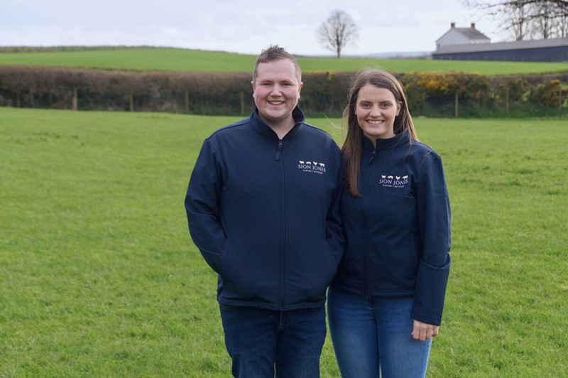 Sion and Sulwen - in field