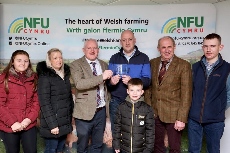 Livestock award winner - Mathew Roberts and family