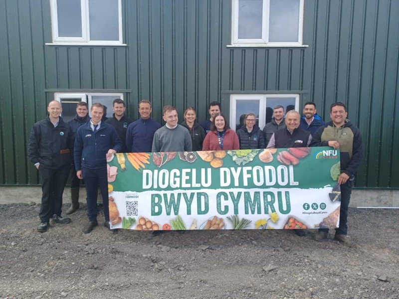 Pictured are the stakeholders along with NFU Cymru members during the Anglesey event