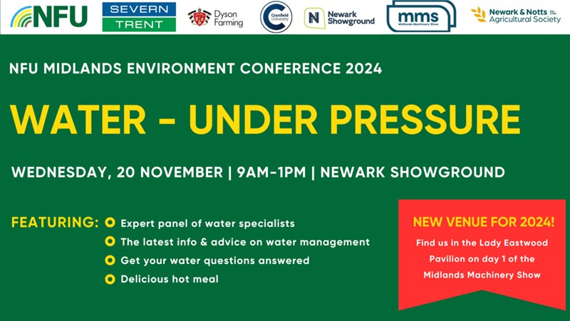 NFU Midlands Environment Conference: Water - Under Pressure