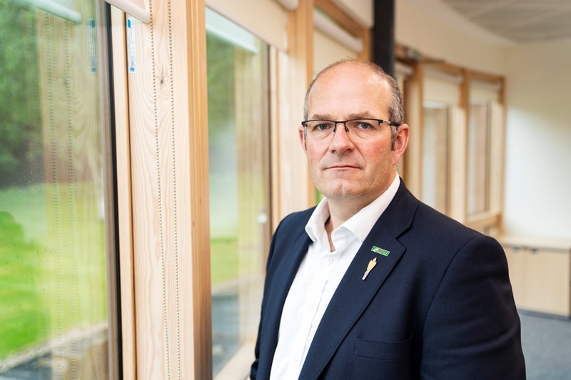 NFU President Tom Bradshaw in his office