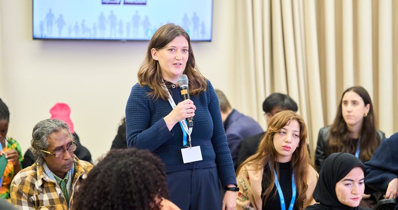 Jenny-Brunton-speaking-at-a-traditional-Emirati-majilis-at-COP29