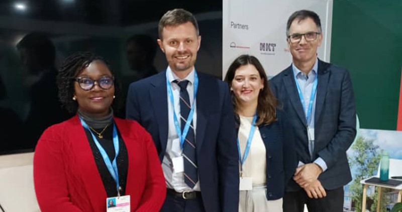 Irene-Anena-from-DanChurchAid,-Uganda,--Mads-Dalum-Libergren,-Ministry-of-Finance-Denmark,-Jenny-Brunton-and-Peter-Møllgaard,-Chair-of-the-Climate-Council-in-Denmark