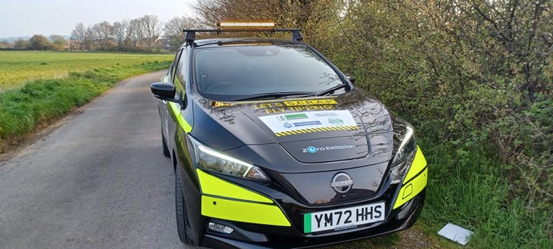 A waste enforcement car in Hertfordshire