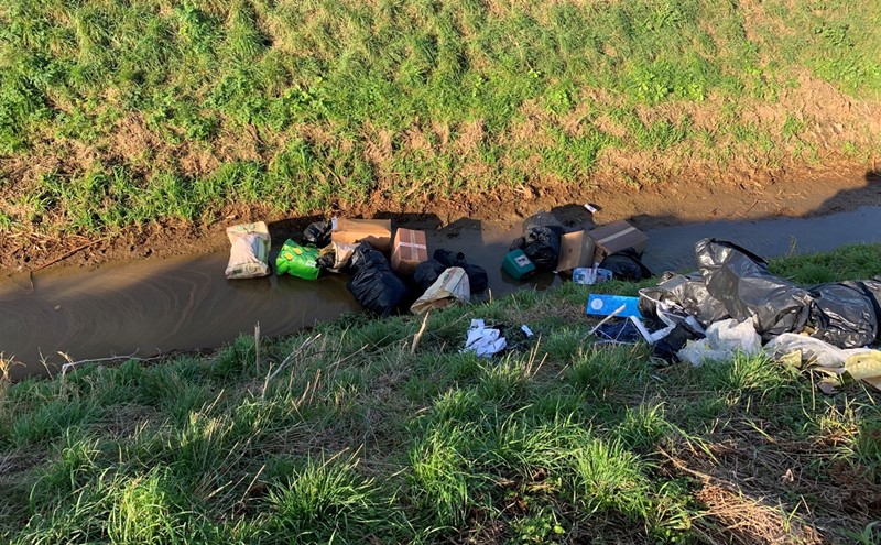 Fly tipped waste