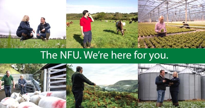 Montage of pictures of farmers and NFU staff