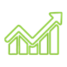 An icon of a graph indicating growth