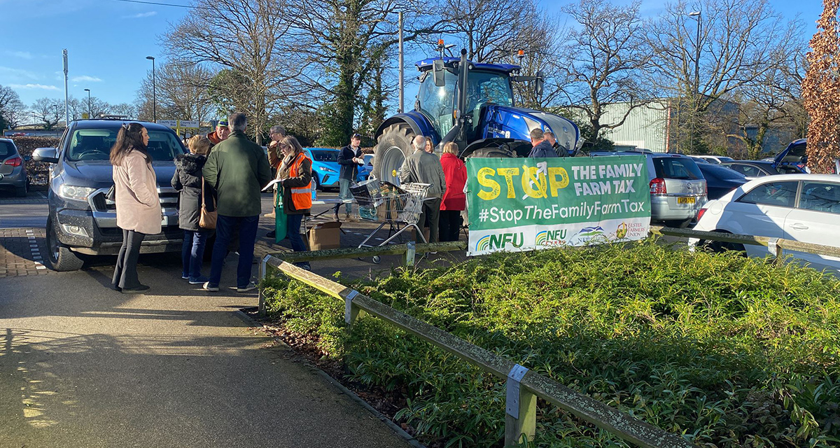 Members of the public outside M&S, Crawley