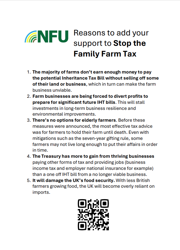 5 reasons to add your  support to Stop the  Family Farm Tax