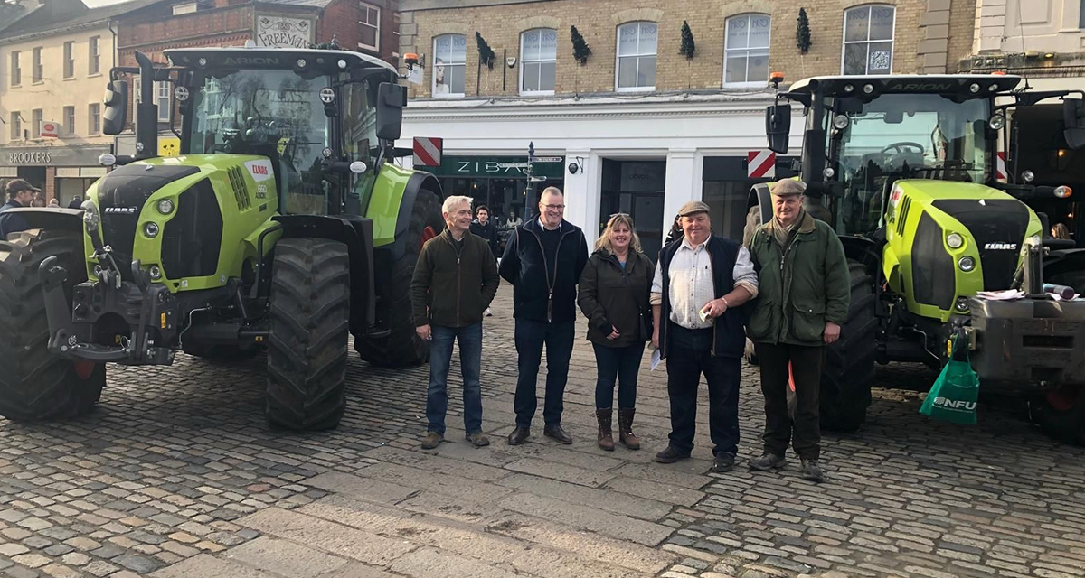 County Chair Freya Morgan in Hitchin town centre