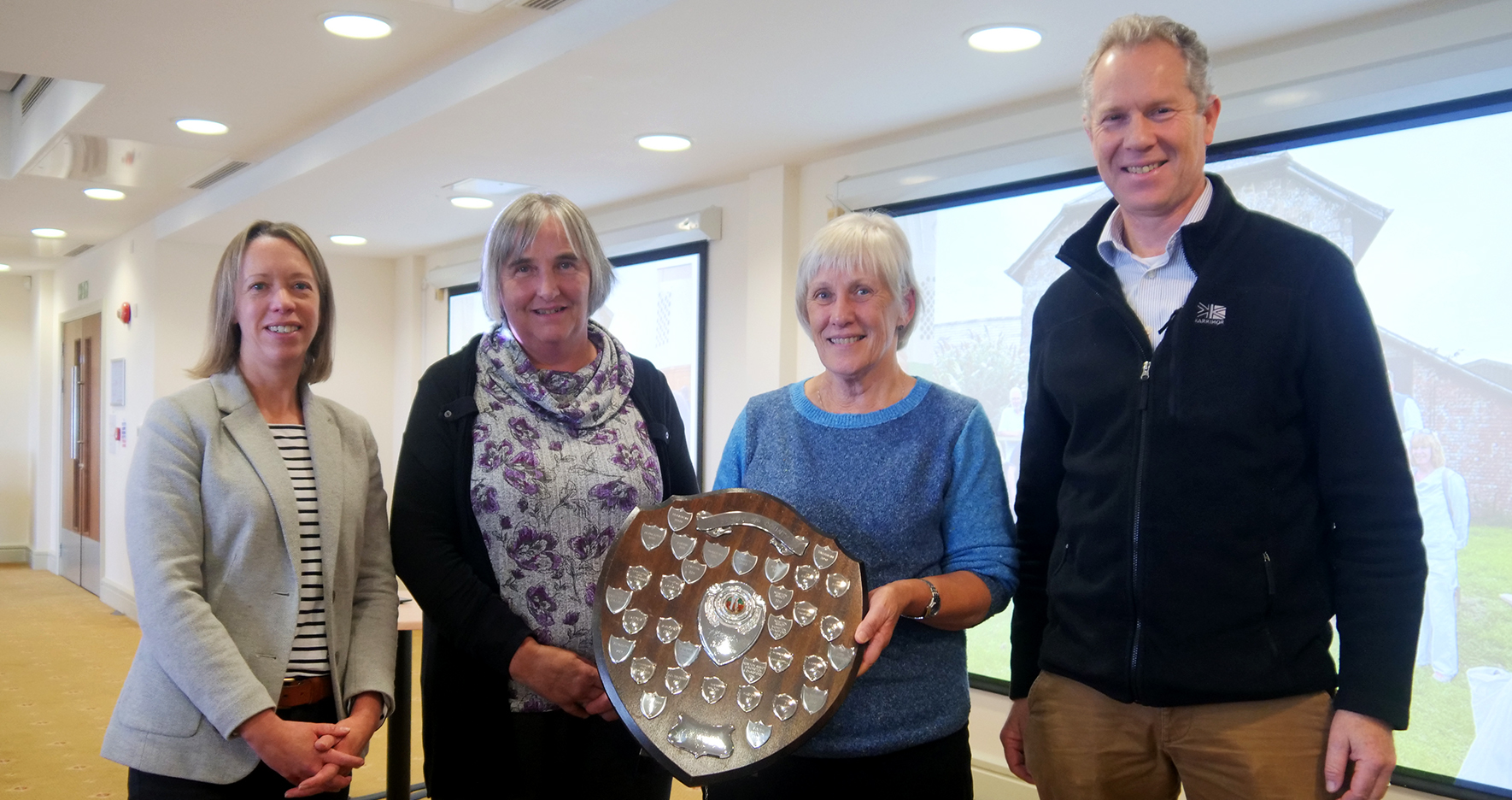 The presentation of the Devon group secretary award