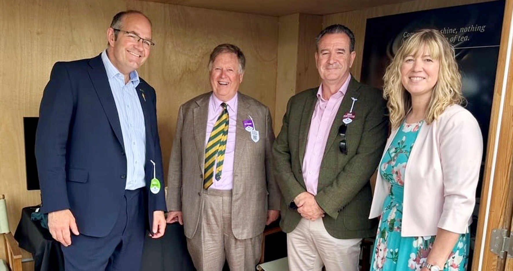 Tom Bradshaw, Lord Falmouth, Karl Tucker (chair Yeo Valley), Mel Squires