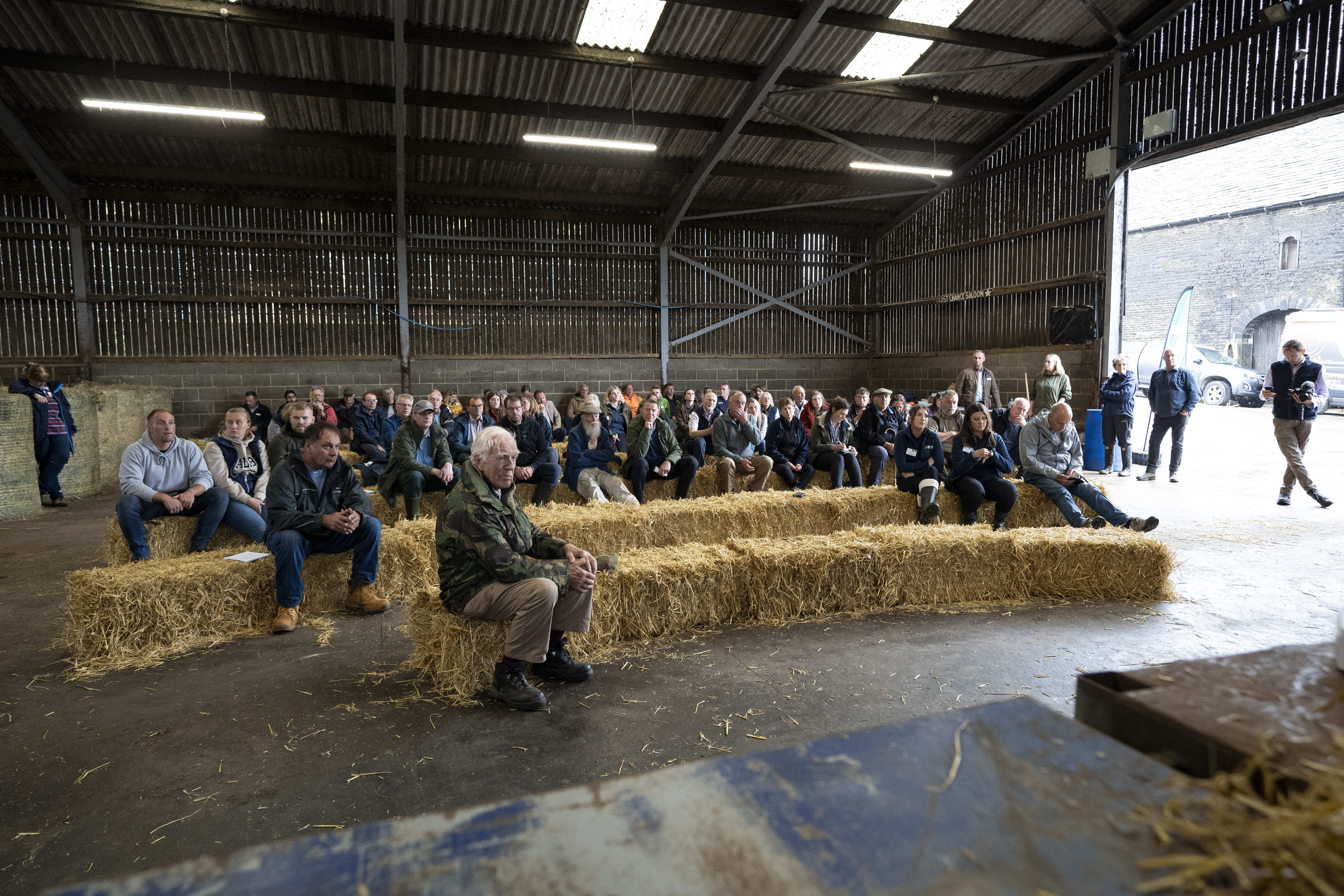 Members and non-members gather for the talk