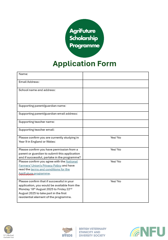 AgriFuture application form