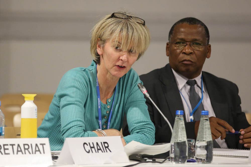 Ceris Jones at COP24 climate conference, Poland